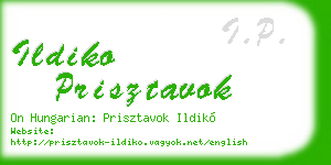 ildiko prisztavok business card